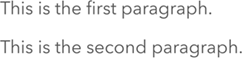 Example of text with two paragraphs Example of text with two paragraphs